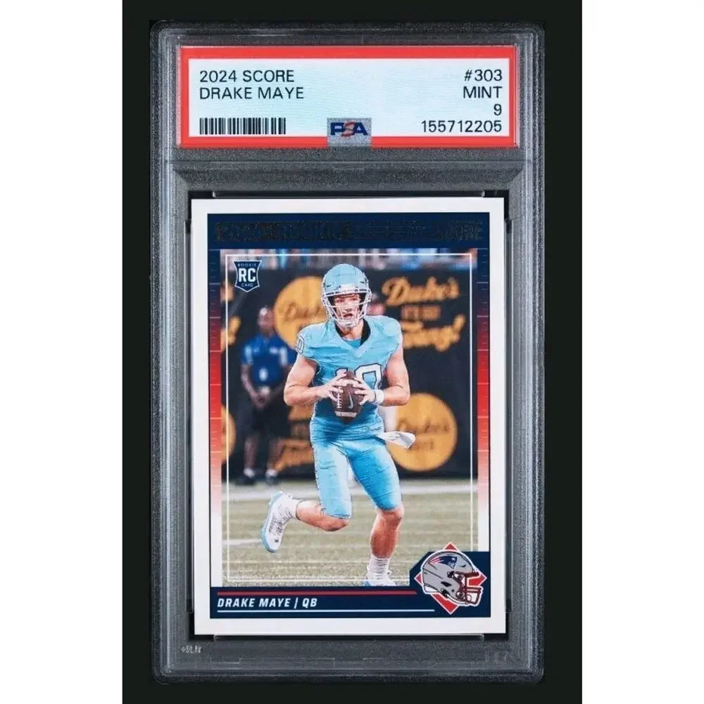 2024 Score Football Drake Maye New England Patriots #303 RC PSA 9 Mint Rookie